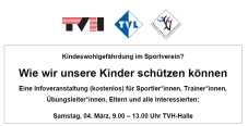 Infoveranstaltung Kindeswohlgefährdung im Sportverein